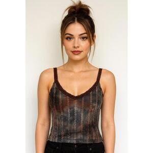 90s y2k Wet Seal tank top womens medium M lace babydoll goblin forest fairy